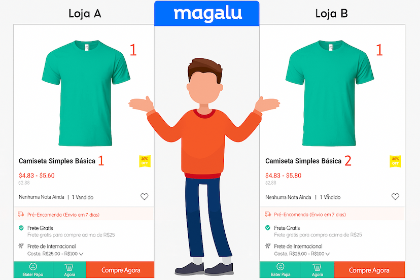 Remover plágio de anúncio Magalu